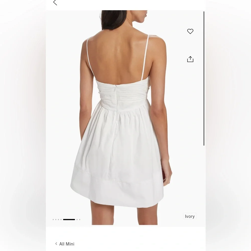 White bridal mini dress size 2 worn once - Picture 3 of 5